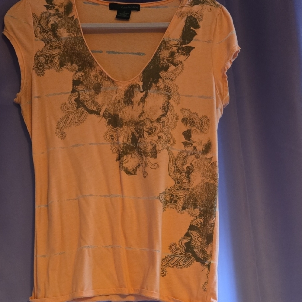 Orange Graphic Women's Top